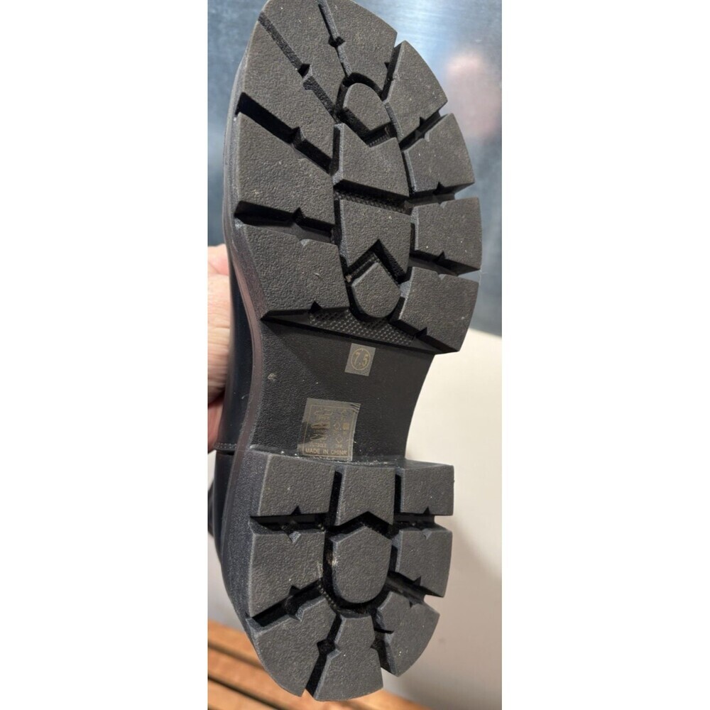 Azalea Wang Quintessence Colorblocked Chunky Lug Sole Heeled Boots 7.5 - Picture 5 of 16